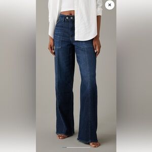 AE Dreamy Drape Stretch Super High-Waisted Baggy Wide-Leg Jean
